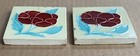 England Antique Art Nouveau Majolica 2-set Tile C1900
