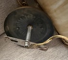 Vintage Swag Glass And Brass Hanging Lamp
