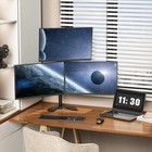 Triple Monitor Stand  Free Standing Three Monitor Desk Mount Fully Adjustable   