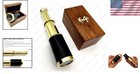 Handcrafted Brass Spyglass Telescope With Vintage Wooden Box For Nautical Lovers
