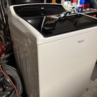 White Whirlpool Cabrio Washing Machine With Glass Lid