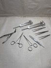 Vintage Surgical Medical Instruments Lot Of 9     Forceps  Hemostats  Tuning Forks