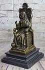 Jesus Christ Seated On Heavenly Throne Bronze Statue Sculpture Figure Christian