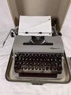 Vintage Olympia Sm3 De Luxe Typewriter Green Gray W Case Cleaning Kit Tested