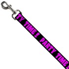 Dog Leash 6-feet Party Time  Black fuchsia Wide 1 5 