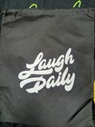 Laugh Daily T-shirt Black Kids Medium New  Jstu   Tote Bag
