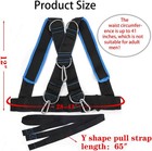 Youth Sled Vest Harness tire Pulling Harness Workout Small For Kids Blue 