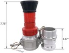 2 Npsh Heavy-duty Industrial Fire Hose Nozzle With 2 X Aluminum 2 Inch