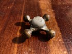 Antique Vintage Brass Cold Water Faucet X Tap Knob Metal W porcelain Cold Insert