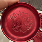 Vintage  Set Of 8 Neocraft Everlast Red Anodized Aluminum Coasters