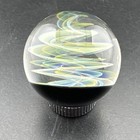 Contemporary Handmade Art Glass Marble 1 02  Layered Fumed Swirl Twisty Cane Mib