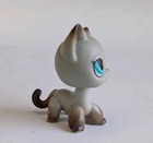 Littlest Pet Shop Lps Authentic 391 Grey Egyptian Shorthair Cat Blue Eyes Rare