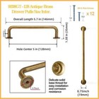 6 Pack Antique Brass Kitchen Pulls Drawer Handles 5 04  128mm c-c Vintage Bronz