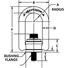 Adb Hoist Rings 33316 Hoist Ring  Bolt-on  1 2-13in  26 Ft -lb 