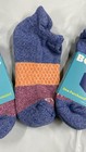 5 Pair Bombas Women s Tri-block Marled Violet And Magenta Ankle Sock Size Medium