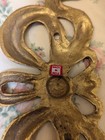 Vintage Indian Brass Bow Wall Decor 9in Hanging Hollywood Regency  Mcm  Coquette