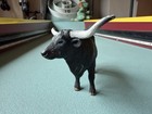 Schleich 13865 Black White Texas Longhorn Cow Figure Farm Barn 2017 Toy Figurine
