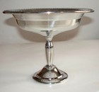 New Vtg F  B  Rogers 5 5    Footed Silver Plated Compote  Candy Pedestal Dish     C1