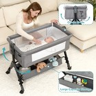 3 In 1 Baby Bassinet Bedside Sleeper Portable Crib Pack And Play With Mattress