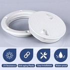 2pcs Boat Deck Plate Detachable Cover 4  White Boat Access Hatch Cover