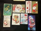 Vintage Mcm Christmas Card Lot Santa Claus 12