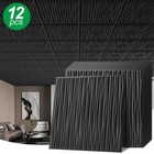 Art3d 12pcs 24x24 Pvc Ceiling Tiles 3d Waterproof Paintable Wall Panels 48 Sq ft