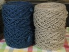 3 Blue Gray Ply Hand Spun Bulky Wool Yarn 3 Skeins Knit Crochet Weave Fiber Art