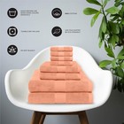 8 Pieces Peach Towel Gift Set  2 Bath  2 Hand  4 Washcloth Towels   100  Cotton