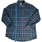 L l Bean Mens Plaid Flannel Slightly Fitted 100  Organic Cotton Size  Medium  