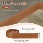 Flexible Baseboard Molding Trim Brown 3 15  w x10ft l  Nbr