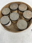 Antique   Herb Tins   Shaker Community Canterbury 7 Pcs   Wooden Box Original