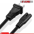 5core Ac Power Extension Cord C7 12ft 2 Prong Adapter Us Male - Female