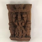 Antique Karthinkeya Kavadi Carved Wood Panel Hindu God 