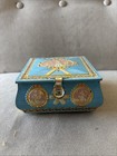 Vintage Blue Pink   Gold Tin With Roman Grecco Women Design 