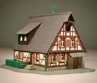 Z Scale Building Assembled- Half Timbered Country House By Kibri -nice
