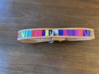Dun Dee 188 Leather Belt Size 32  1 5 8    Wide Silver Buckle