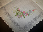 Vintage Unused Jean D orly Paris Hanky Handkerchief Pink Lavender Floral