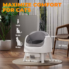 Petpivot Open-top Self Cleaning Cat Litter Box With Trash Bags And Mat Open Box