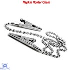Dental Bib Clips Napkin Holder With Metal Chain Dentistry Instruments