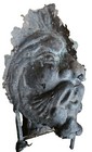 Antique Victorian Cast Iron Architectural Mask Untouched Patina 