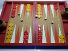 Vintage Crisloid Backgammon Set Bakelite Butterscotch   Cranberry Checkers Rare