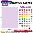 100 Sheets 8 5  X 11  Colored Cardstock  50 Assorted Colors Construction Paper C