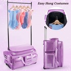 Dance Bag With Garment Rack 28 glitter Purple Dance Costumes Rolling Bags