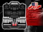 Adjustable Weight To 66 Lbs Cast Iron Dumbbell Barbell Set Home Gym Work Out 