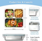3-compartment Stainless Steel Bento Box  25oz Leakproof Lunch Container
