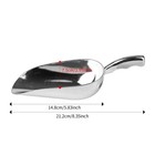 12 Oz Cast Aluminum Bar Ice Scoop Suitable For Wedding  Buffet M  Silver-2pc 