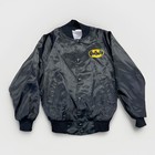 Vintage Batman Jacket Youth Satin Bomber Chalk Line Dad Comics 90s