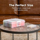 Photo Storage Box Organizer   Craft Keeper With 16 Inner Cases For 4x6 Pictures