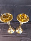 Pair Of Brass Large 14 5  Candlestick Holders Heavy Vintage 