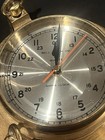Vtg Bell Clock Co Ships Porthole Nautical Quartz Clock Brass Gold Tone Read